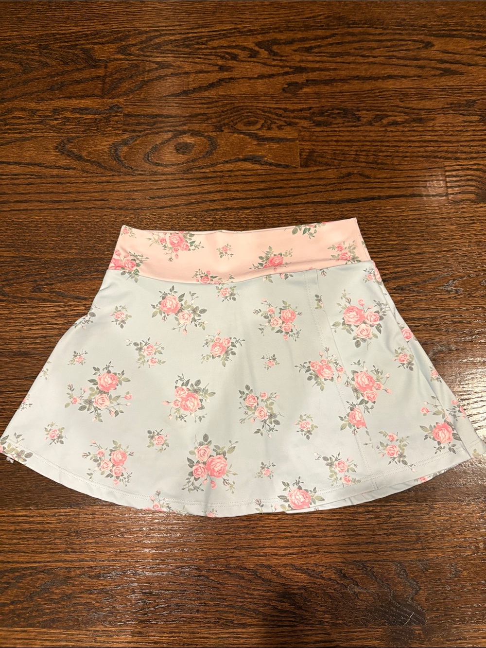 Floral Circle Skort with Pink Waistband